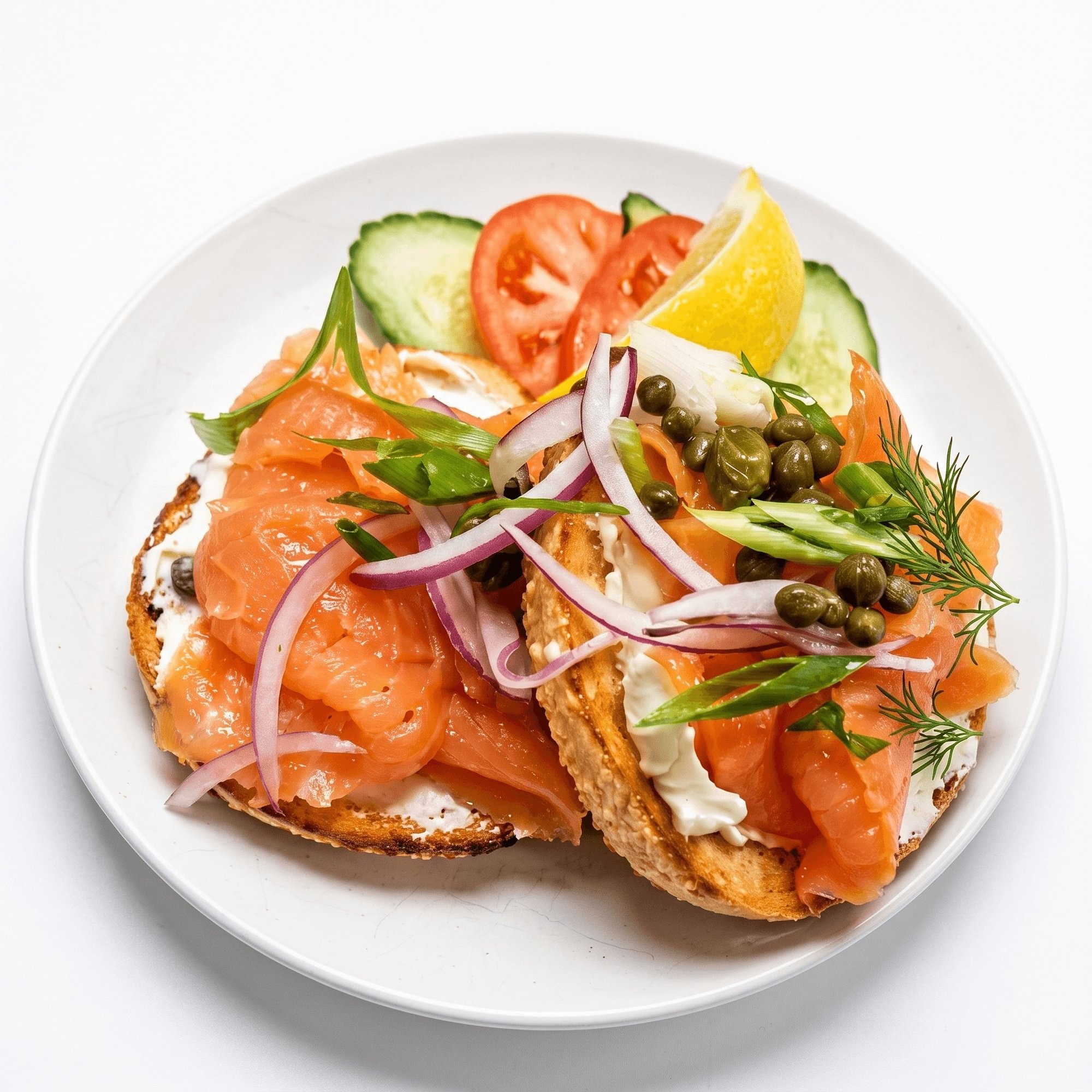 Smoked Salmon Bagel Sandwich