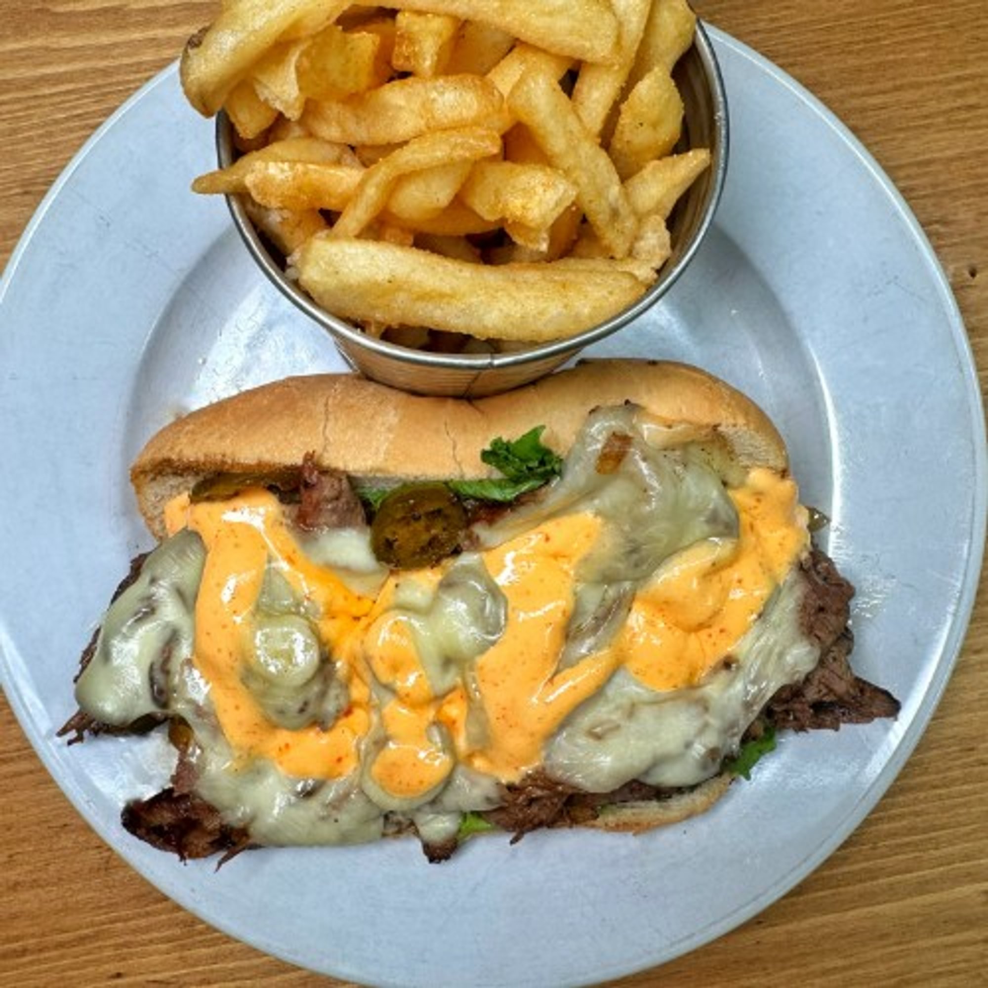 Spicy Steak Grinder Sandwich