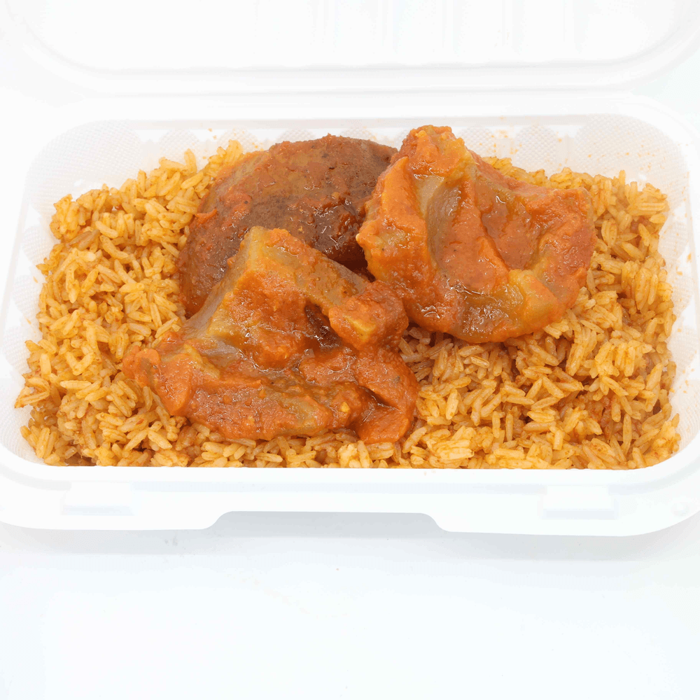 Jollof with Wele/Cow Skin