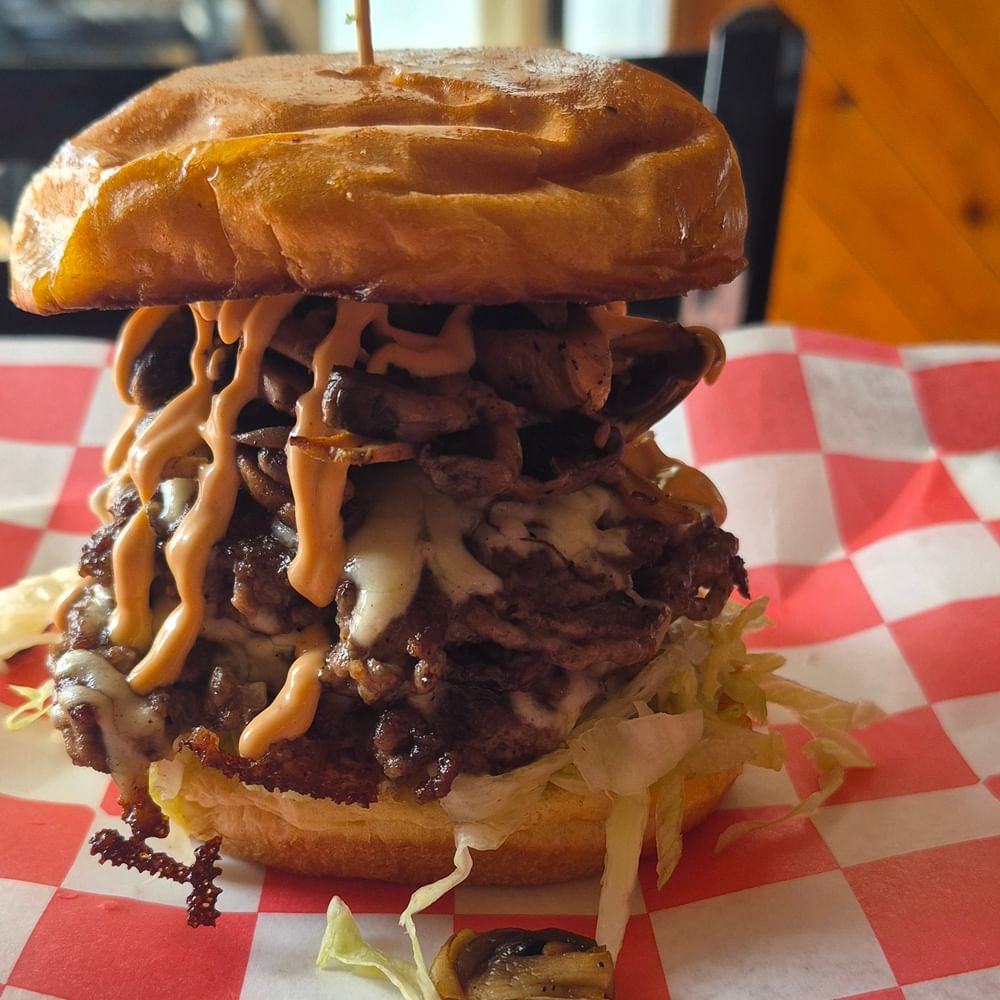 Mushroom Swiss Smash Burger