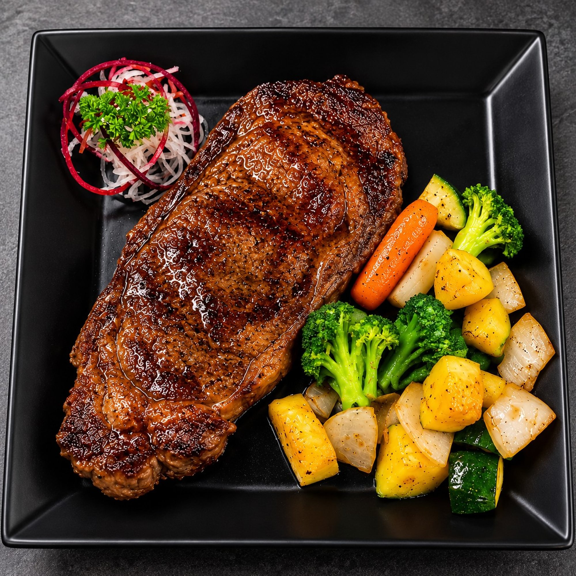 Hibachi Rib Eye Steak Dinner