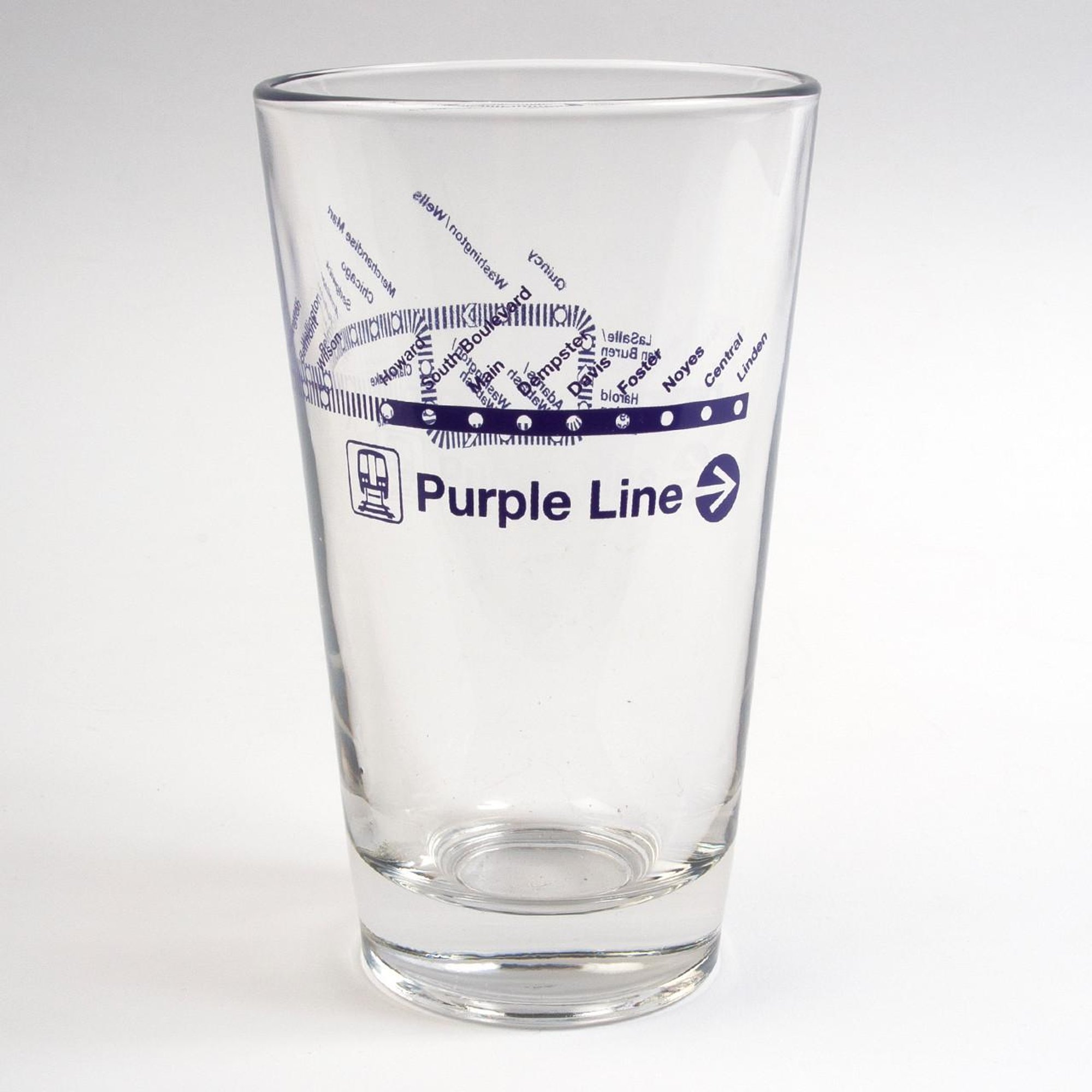 Purple Line Pint Glass