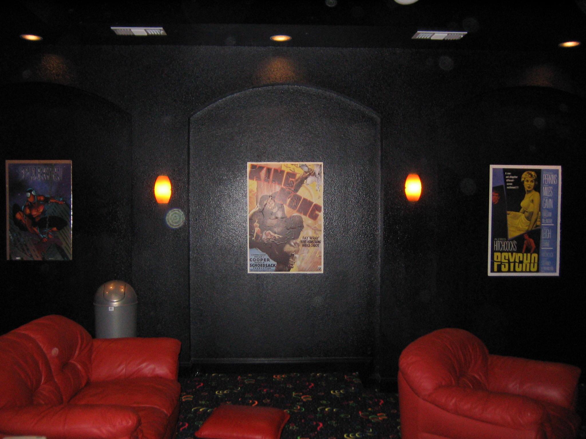 Be sure to add some cinema paraphernalia to your theater room for some extra spark.