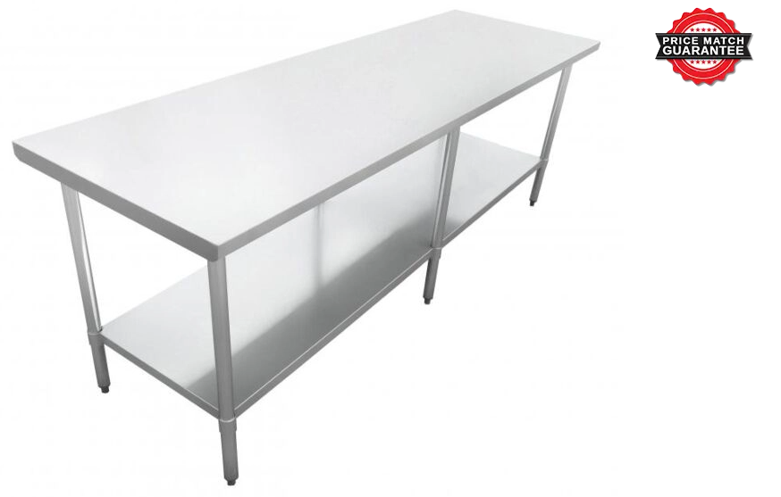 Zanduco Stainless Steel Worktable 24" x 96" with undershelf - Standard