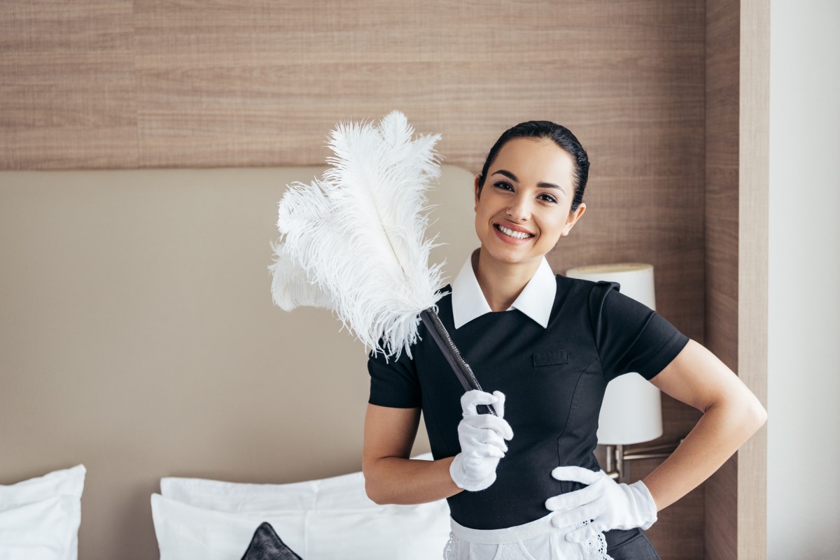 Latina cleaning maid