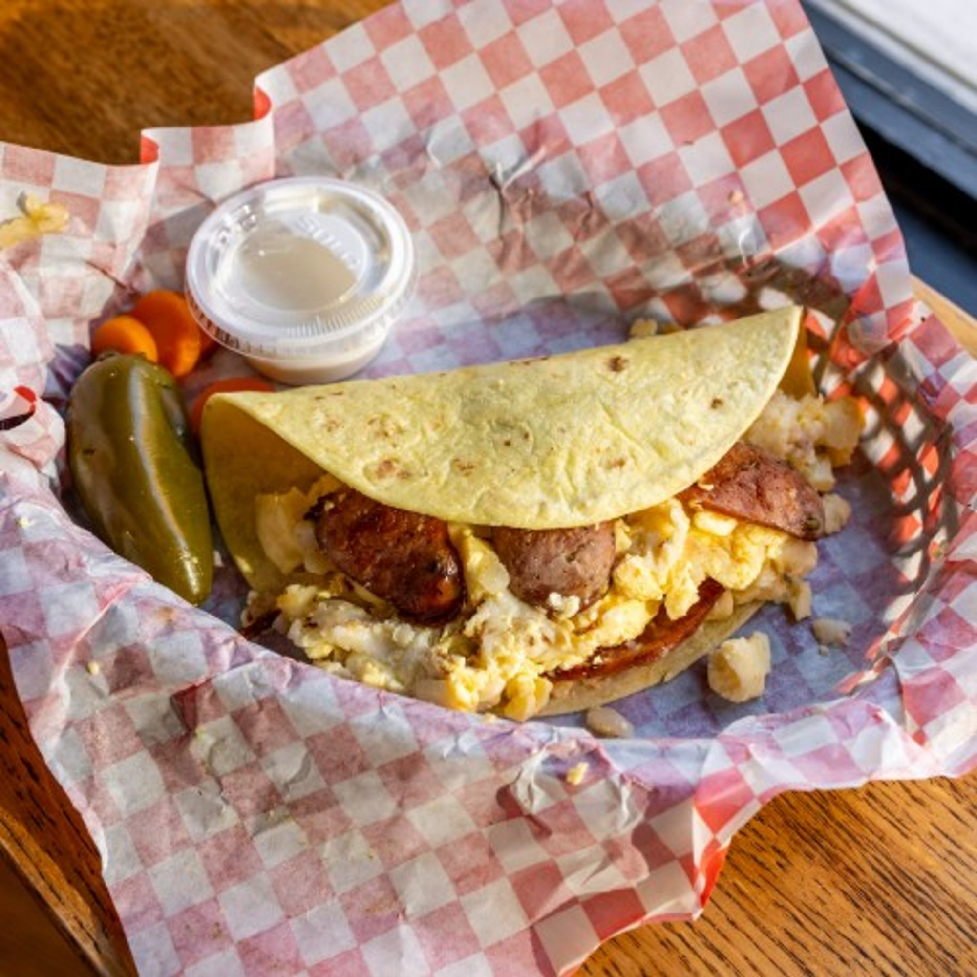 Breakfast Taco Eggs & Sausage