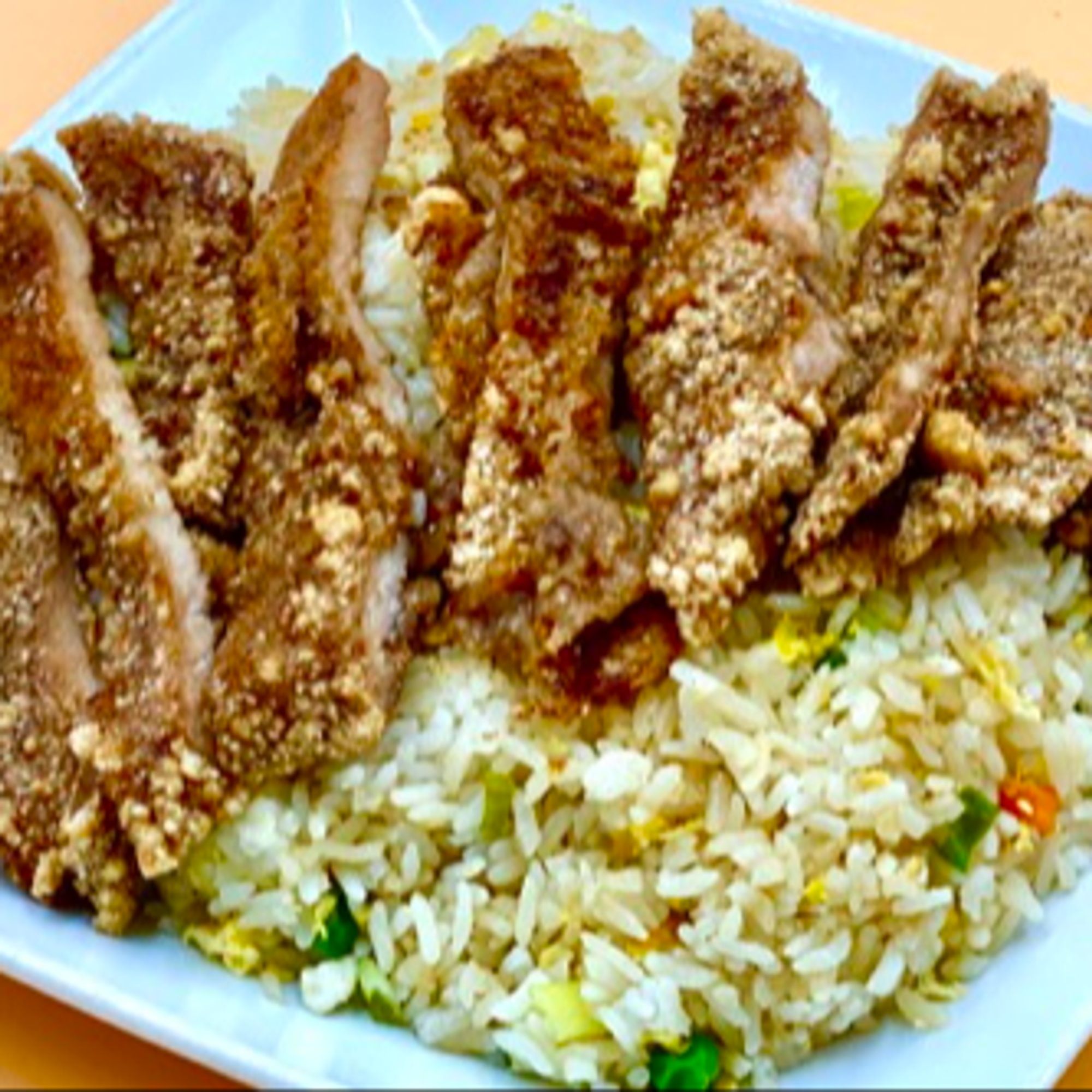 Pork Chop Egg Fried Rice 炸豬排蛋炒飯
