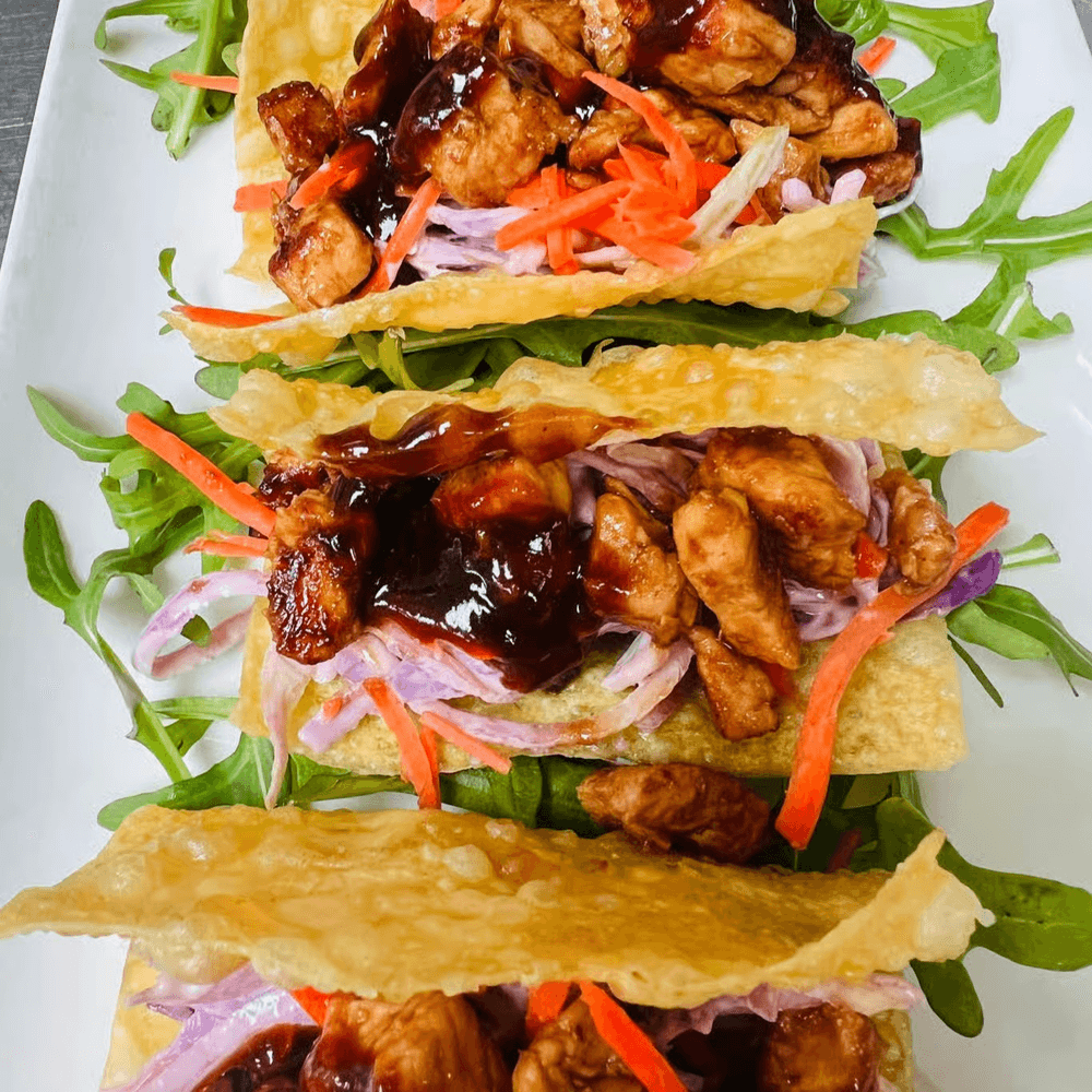 Korean BBQ Fried Chicken Wontons