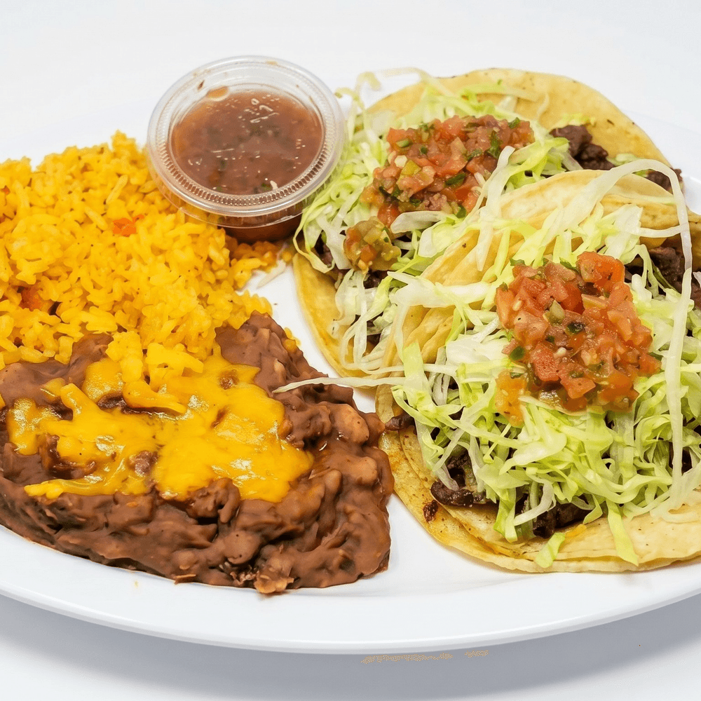2 Taco Plate Carne Asada Dinner Special