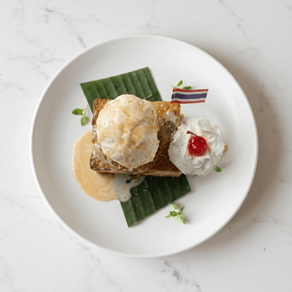 Homemade Bread Pudding with Ice Cream