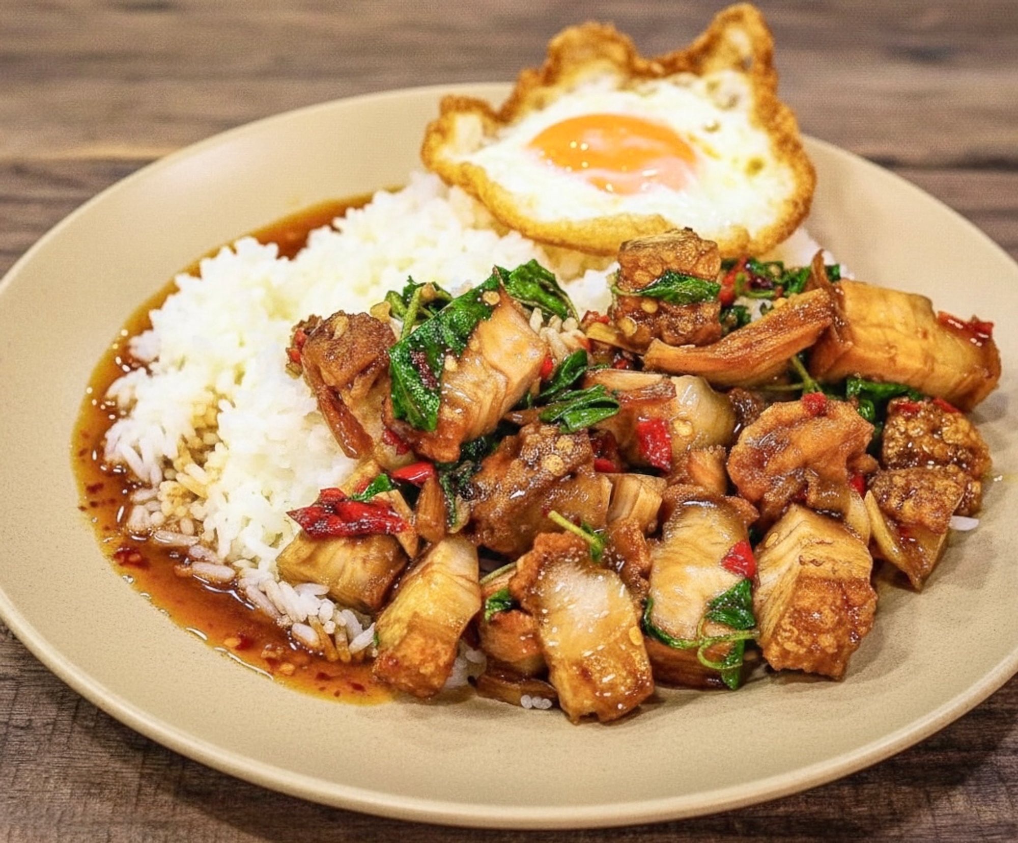 Crispy Pork Belly Basil