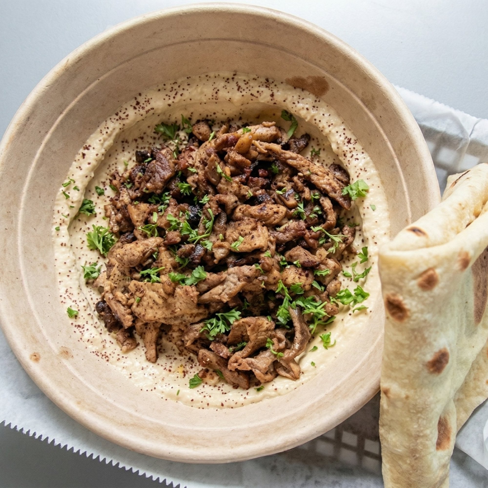 STEAK SHAWARMA HUMMUS 