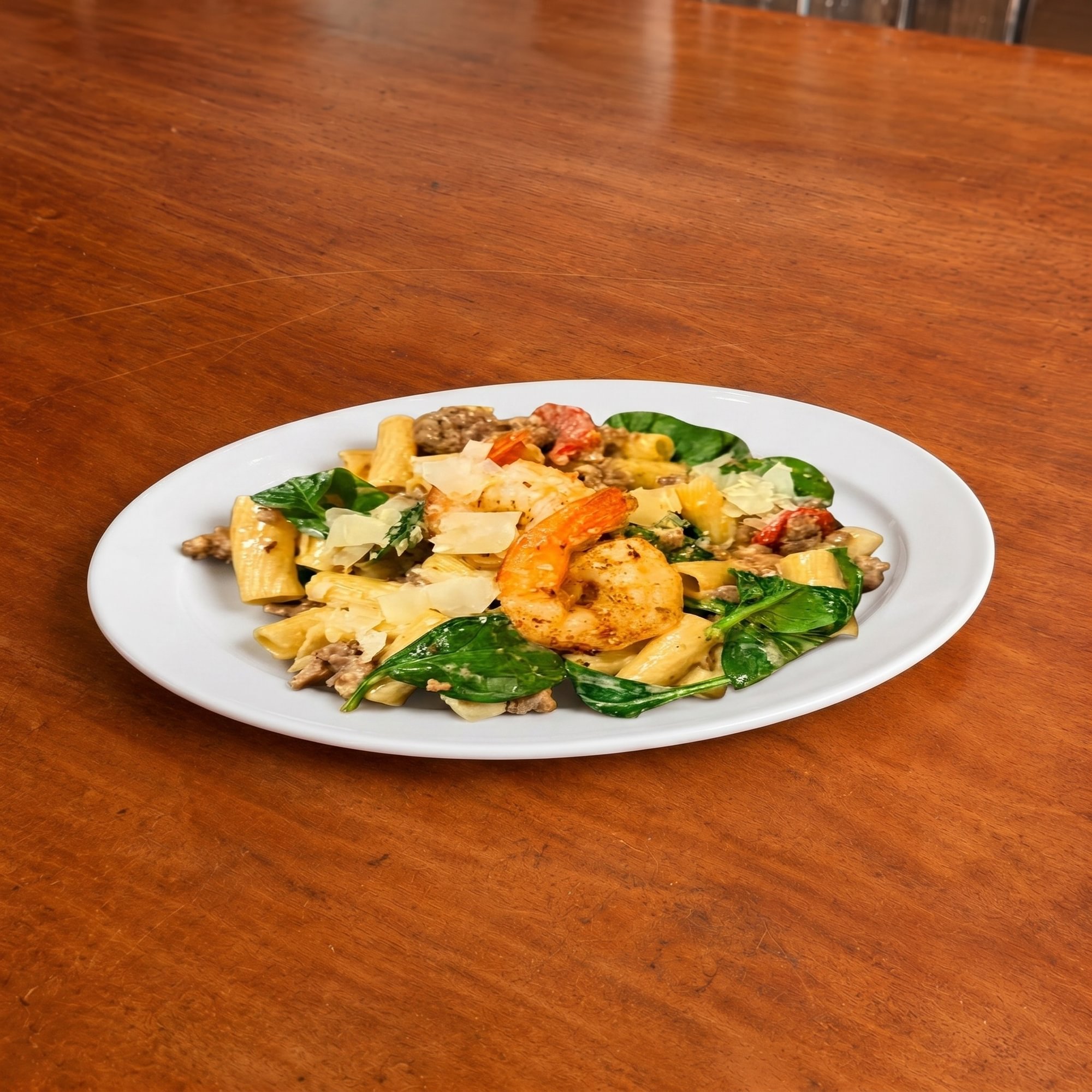 Tuscan Shrimp & Sausage Rigatoni