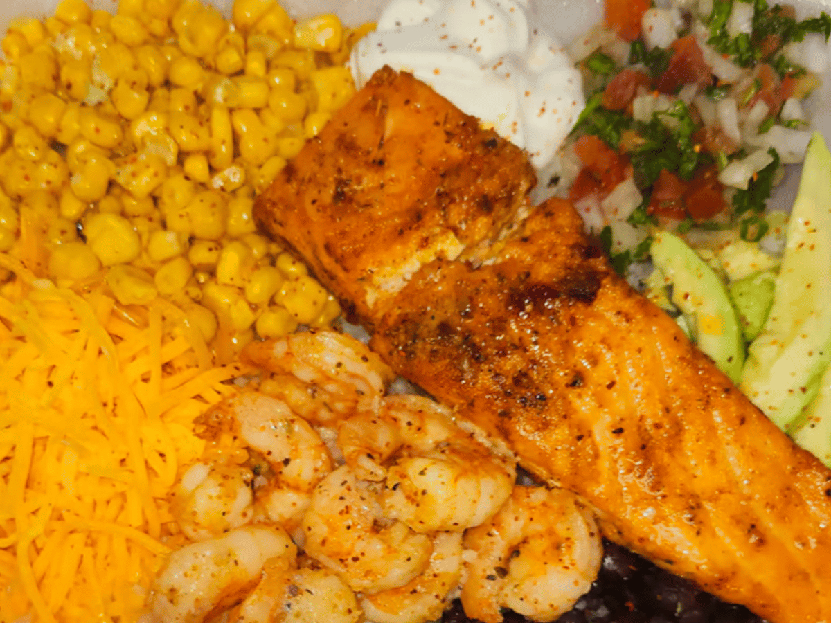Southwest Salmon Rice Bowl