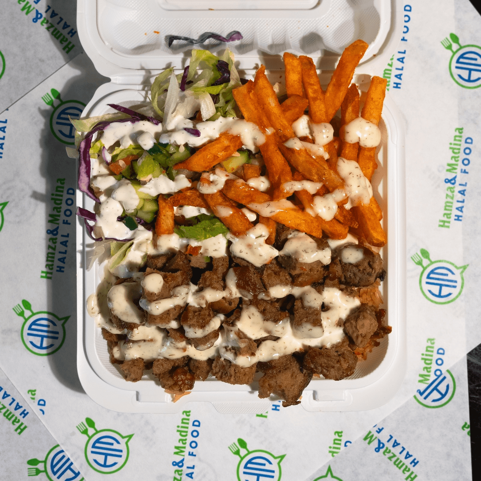 Lamb Over Rice Platter