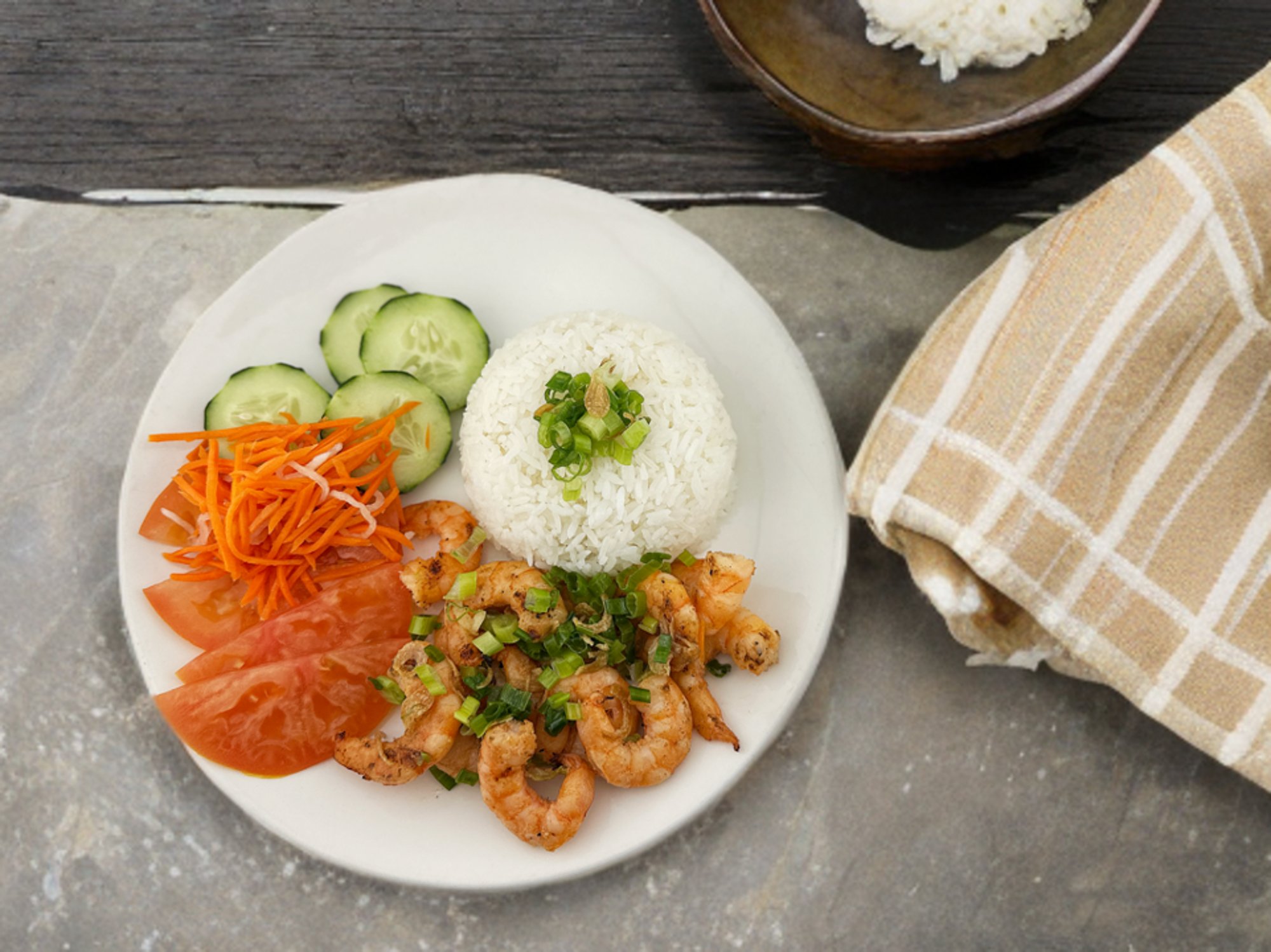 Grilled Shrimp with Rice
