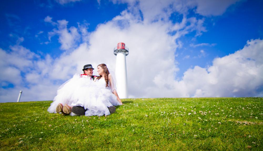Long Beach Light house Wedding photos