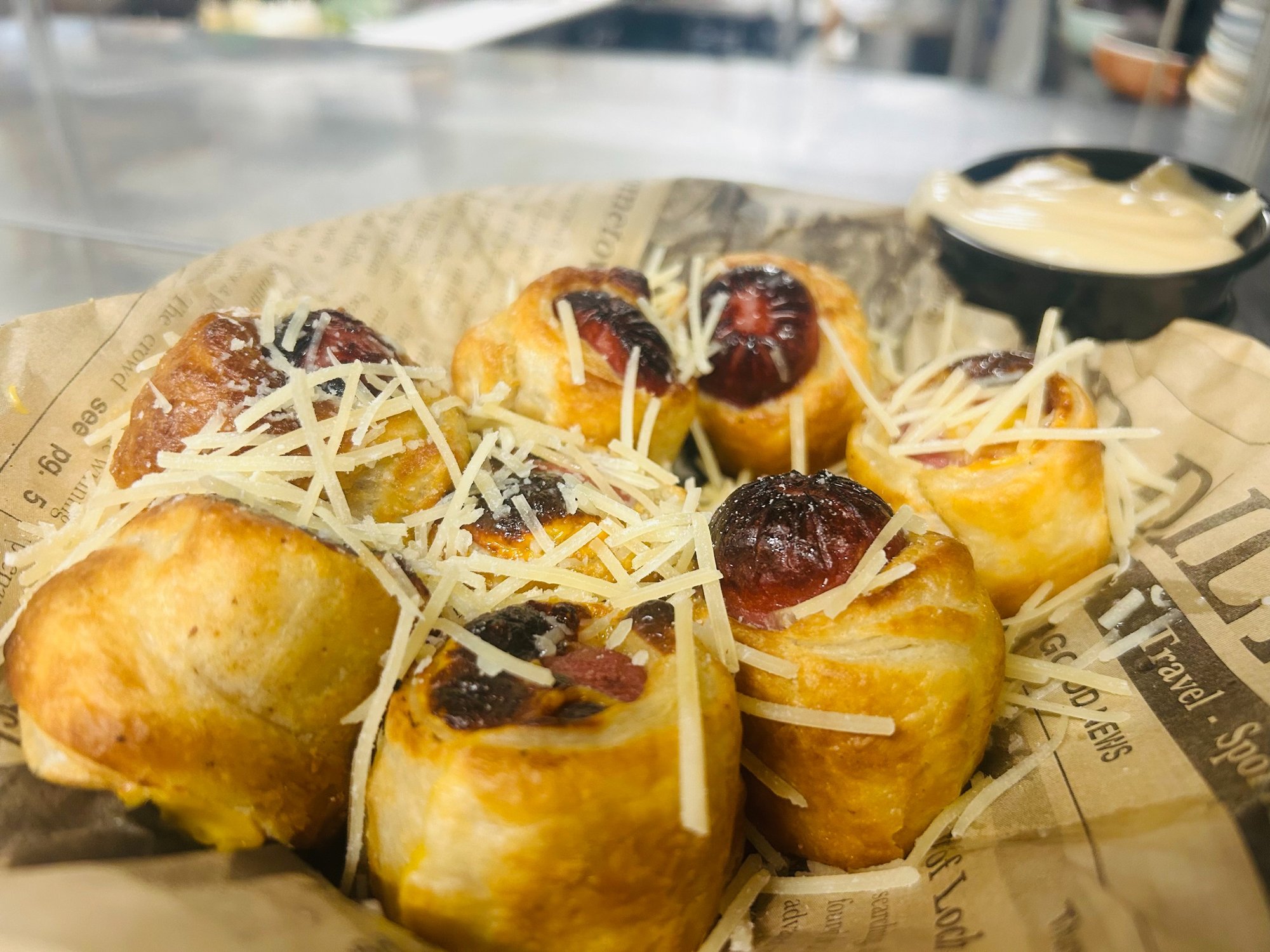 Cheesy Hogs in a Blanket