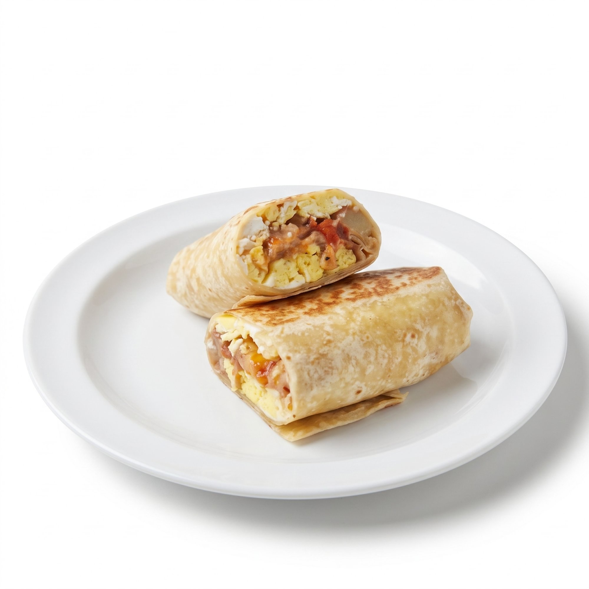 Egg, Beans, Cheese, and Potato Breakfast Burrito
