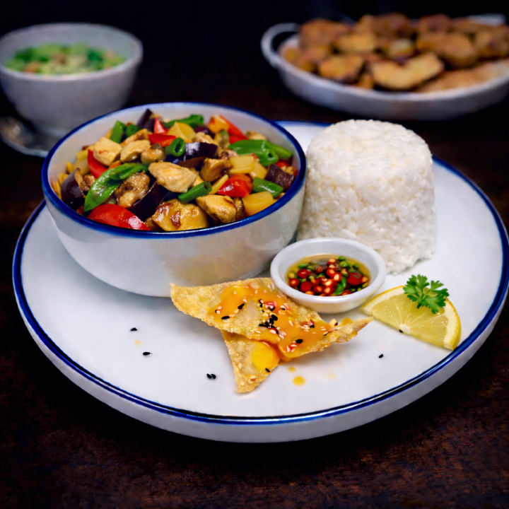 L-Eggplant + Rice