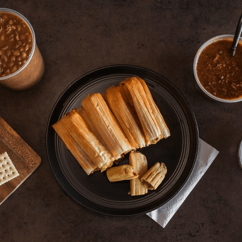 Small Cold Ready to Reheat Pork Tamale Family Pack feeds 3-4