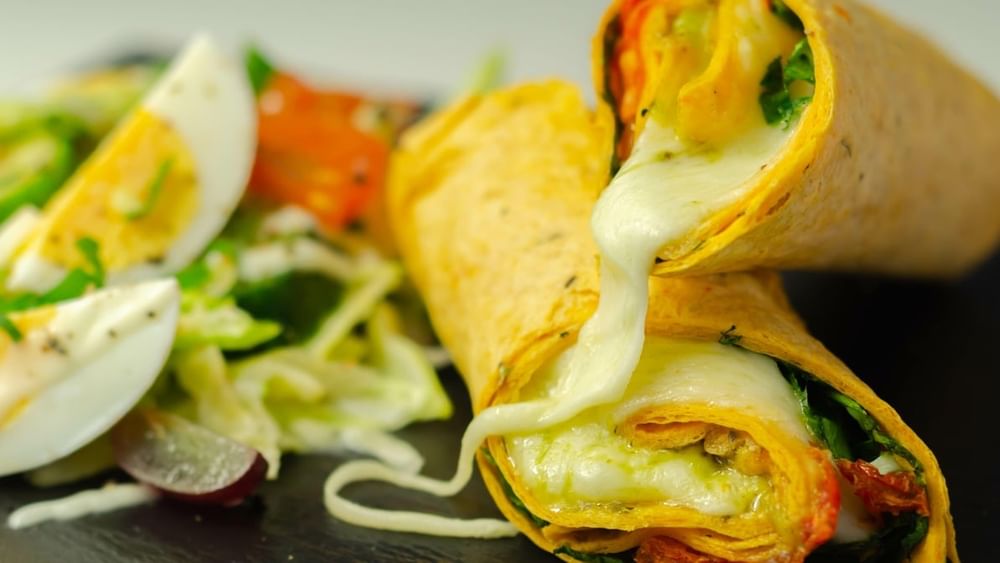 Mom's Chicken Pesto Breakfast Burrito