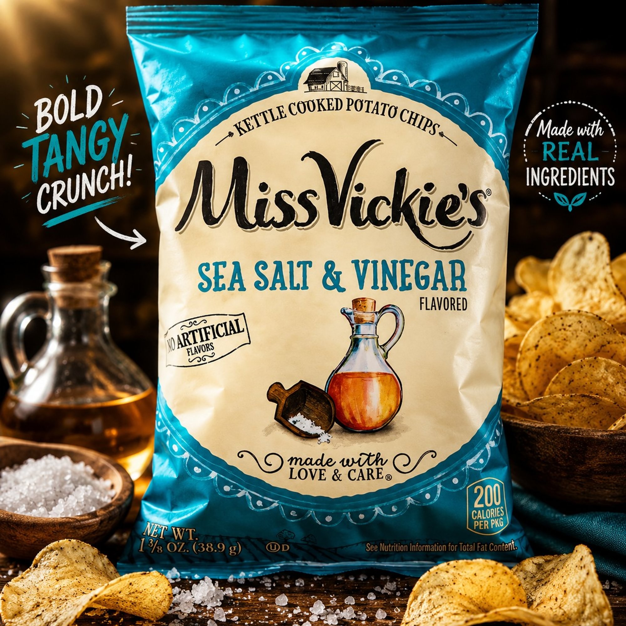 Miss Vickie's Sea Salt & Vinegar Kettle Potato Chips