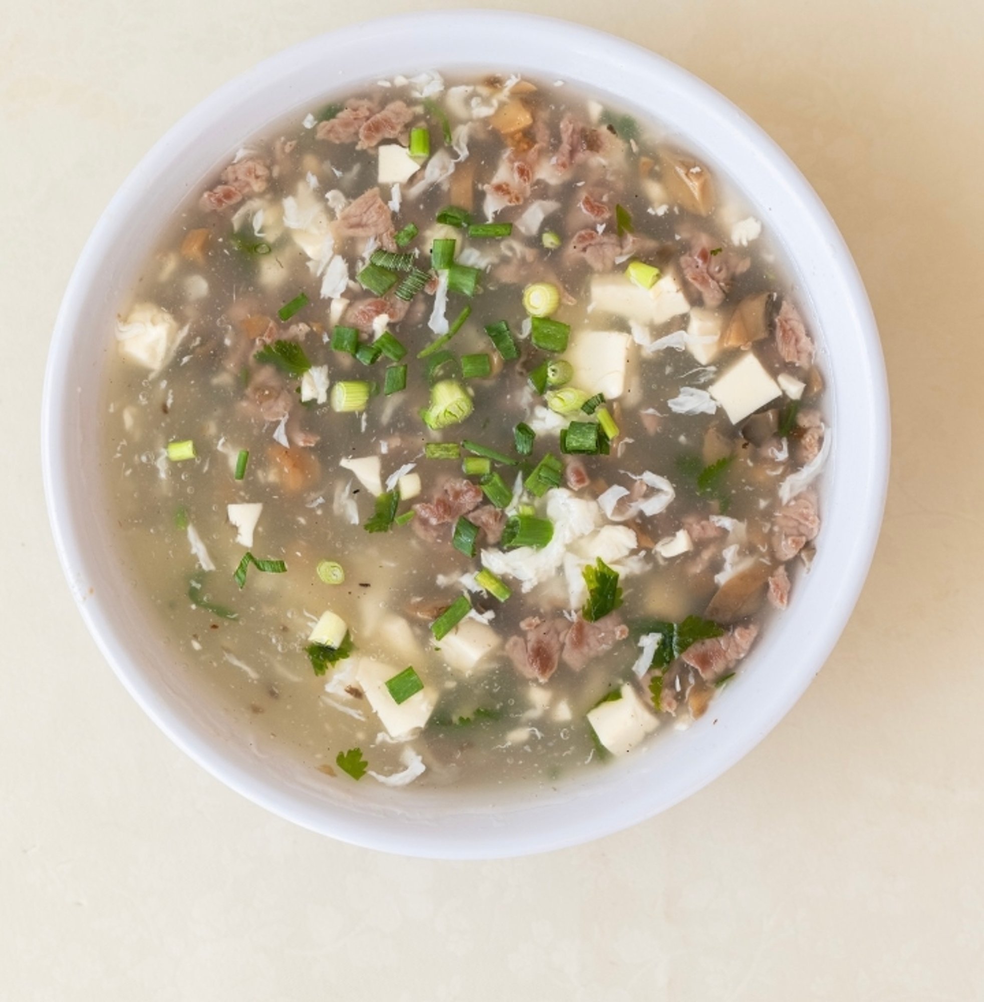 西湖牛肉更 5.Minced Beef Soup