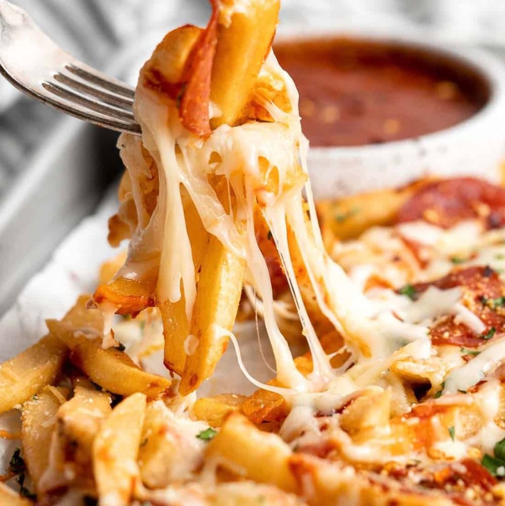 Pizza Fries with Parmesan