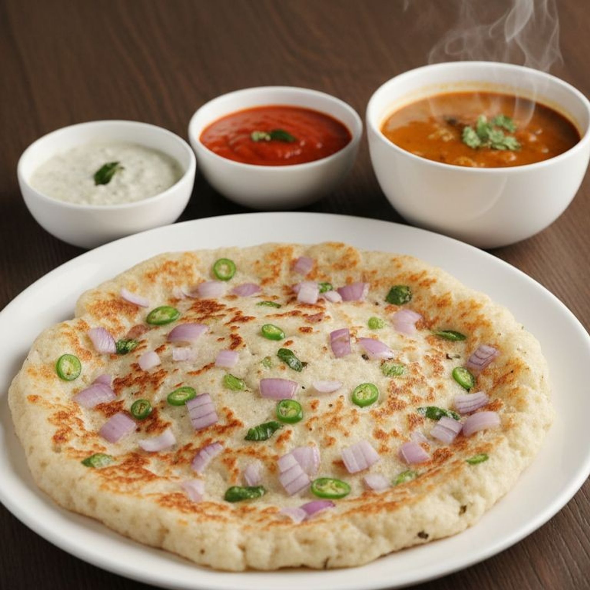 Onion Chilli Uthappam