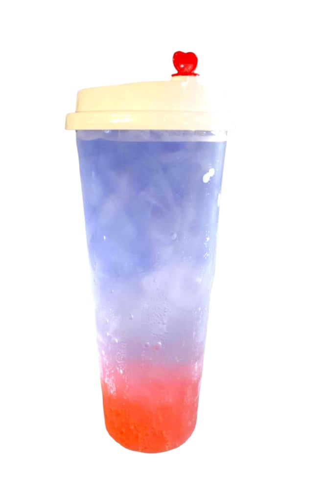 Lychee Butterfly Pea Tea Lemonade Fizz