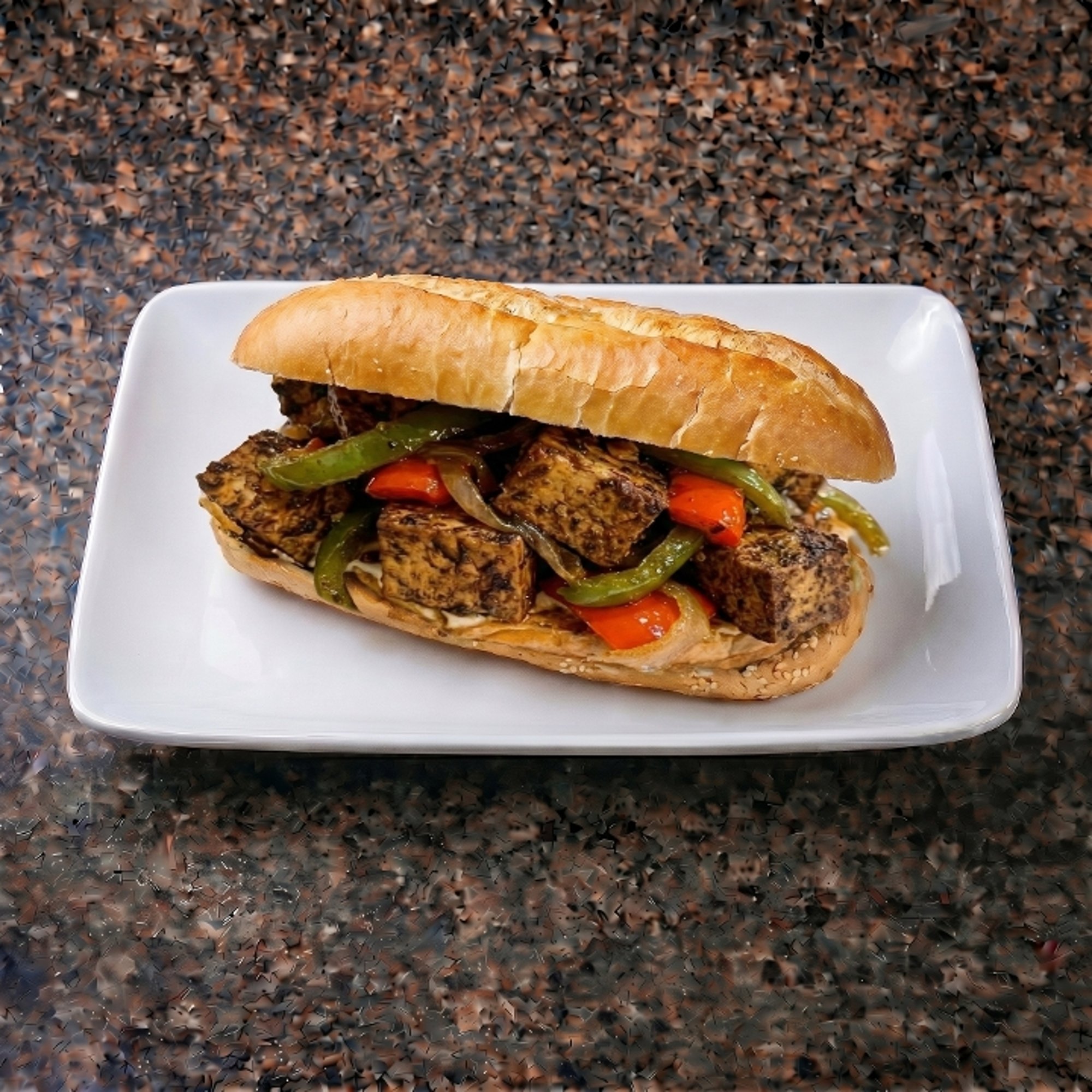Jerk Tofu Sandwich