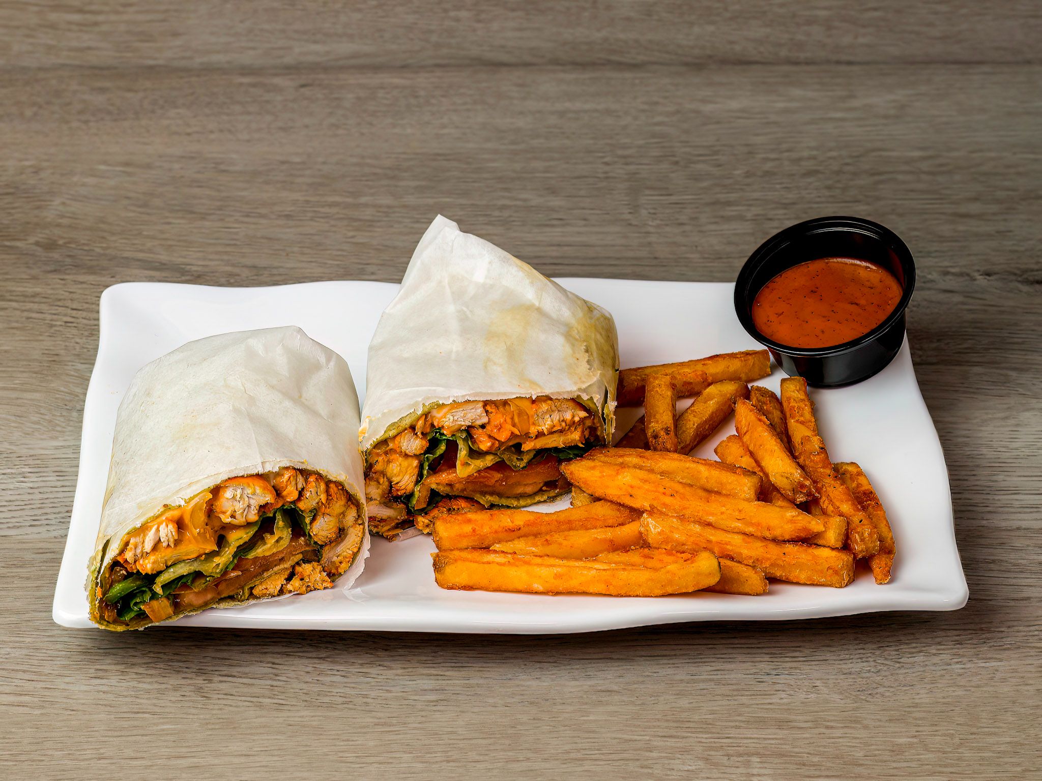 Chicken Wrap/ Fries