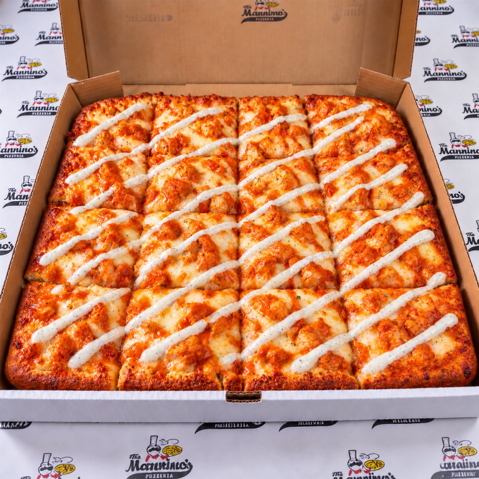 Buffalo Chicken Sicilian Pizza
