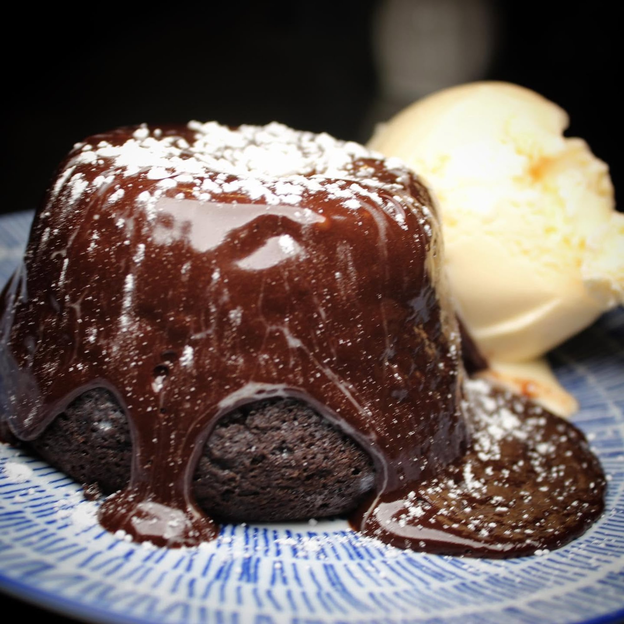 Lava Cake with Vanilla Ice Cream