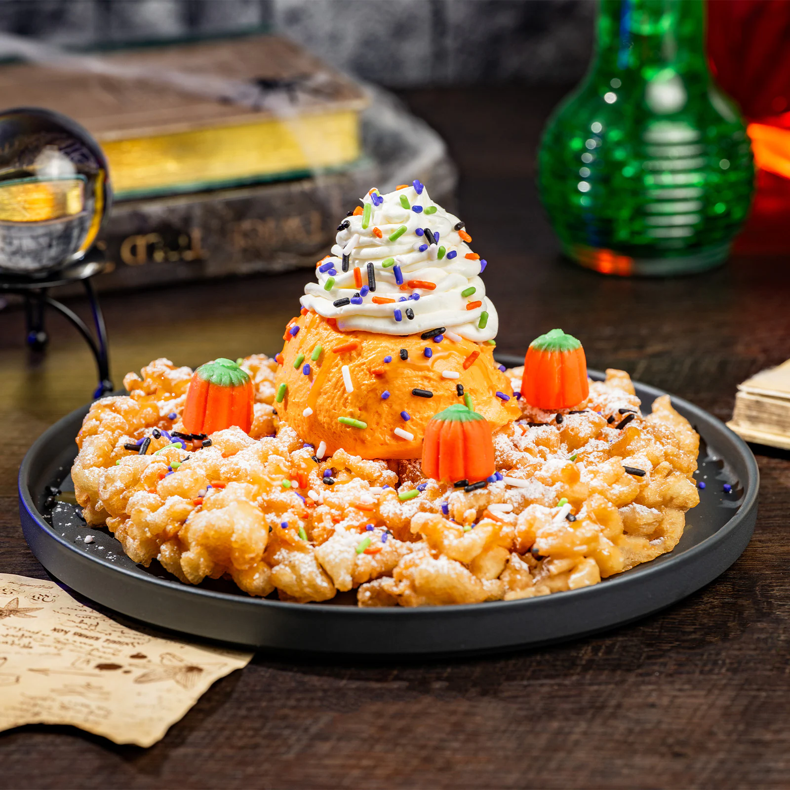 Pumpkin-spiced Funnel Cake Sundae