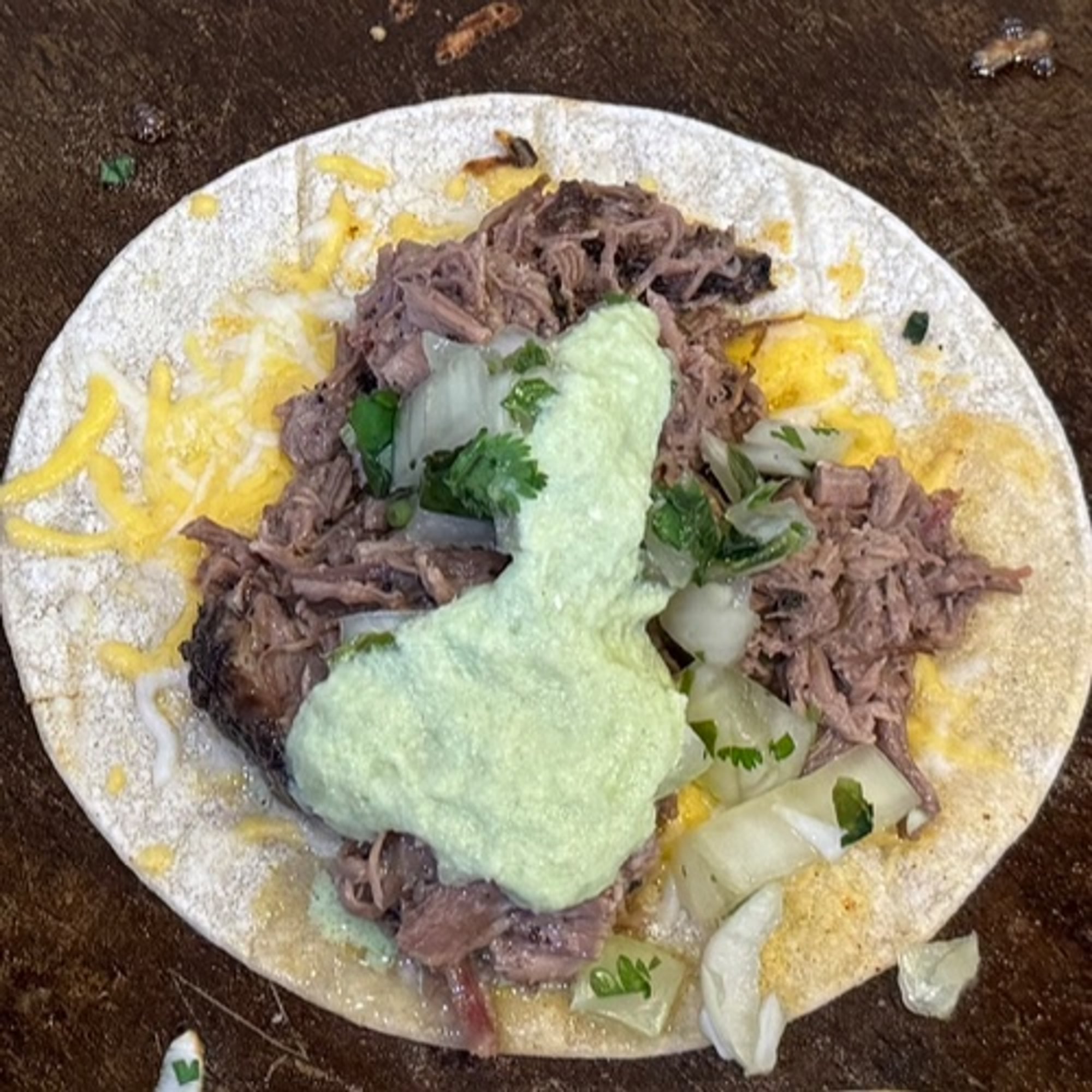 Smoked Beef Brisket Taco Single
