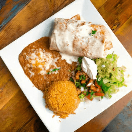 31. Fajita Burrito Platter