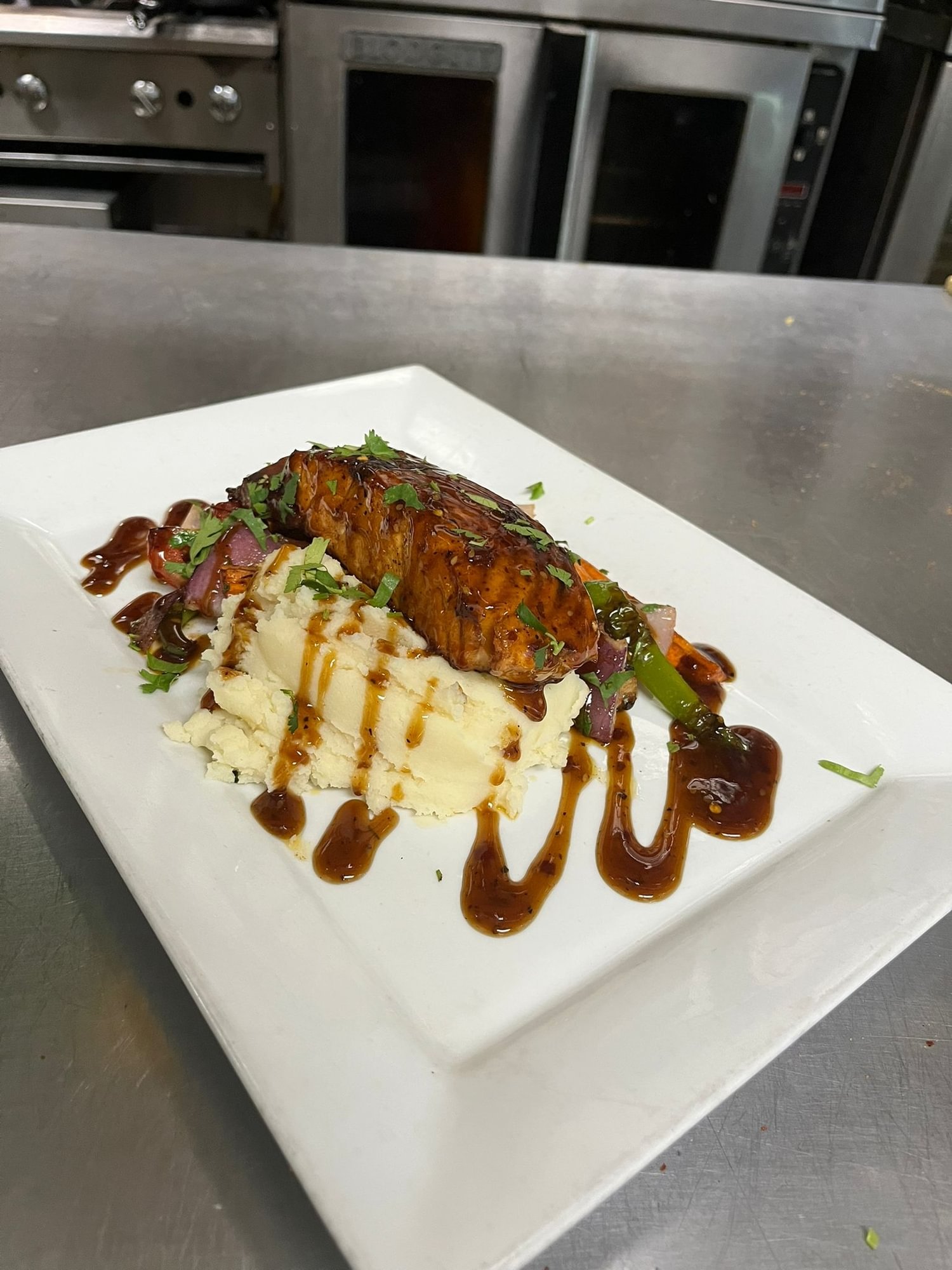 Sweet & Spicy Glazed Salmon