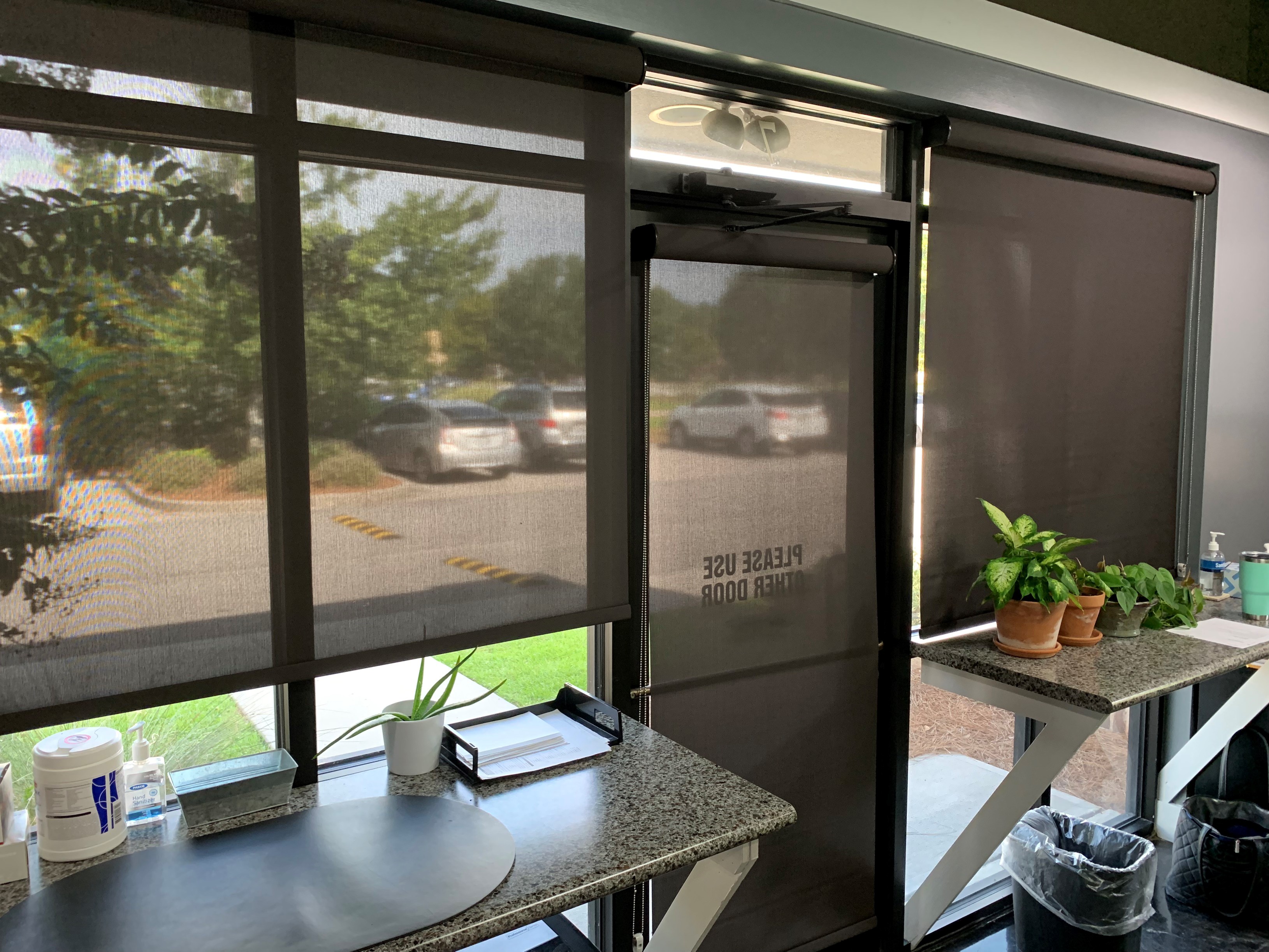 Solar shades are a great option for both interior and exterior window openings. The differing opacities allow for more or less UV protection for your home.