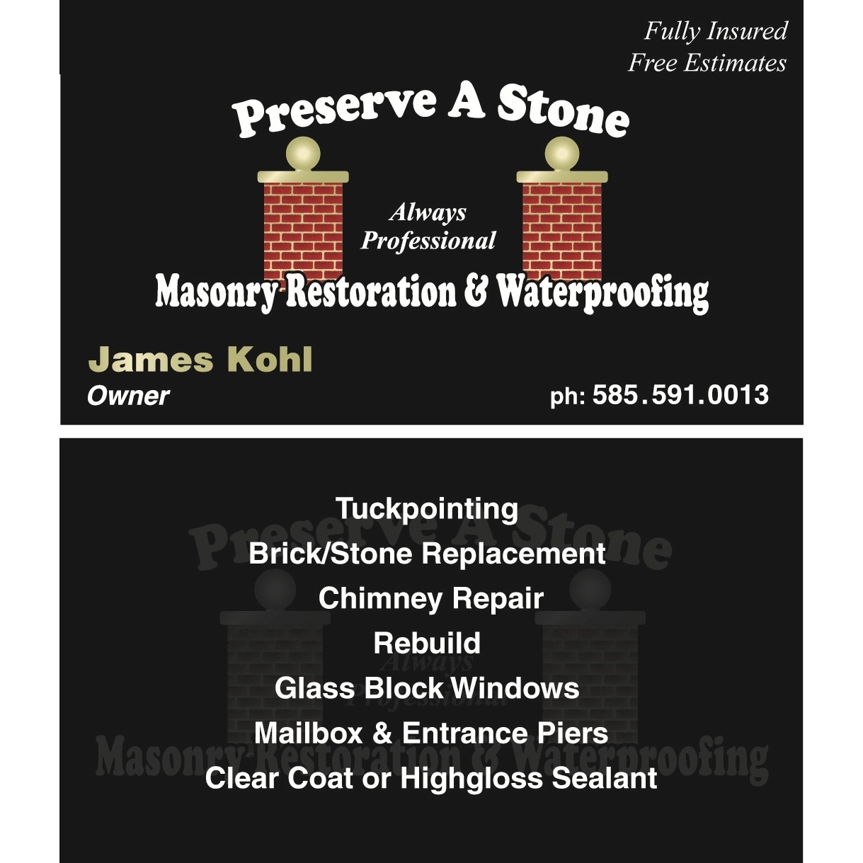 Preserve A Stone Masonry Restoration Logo