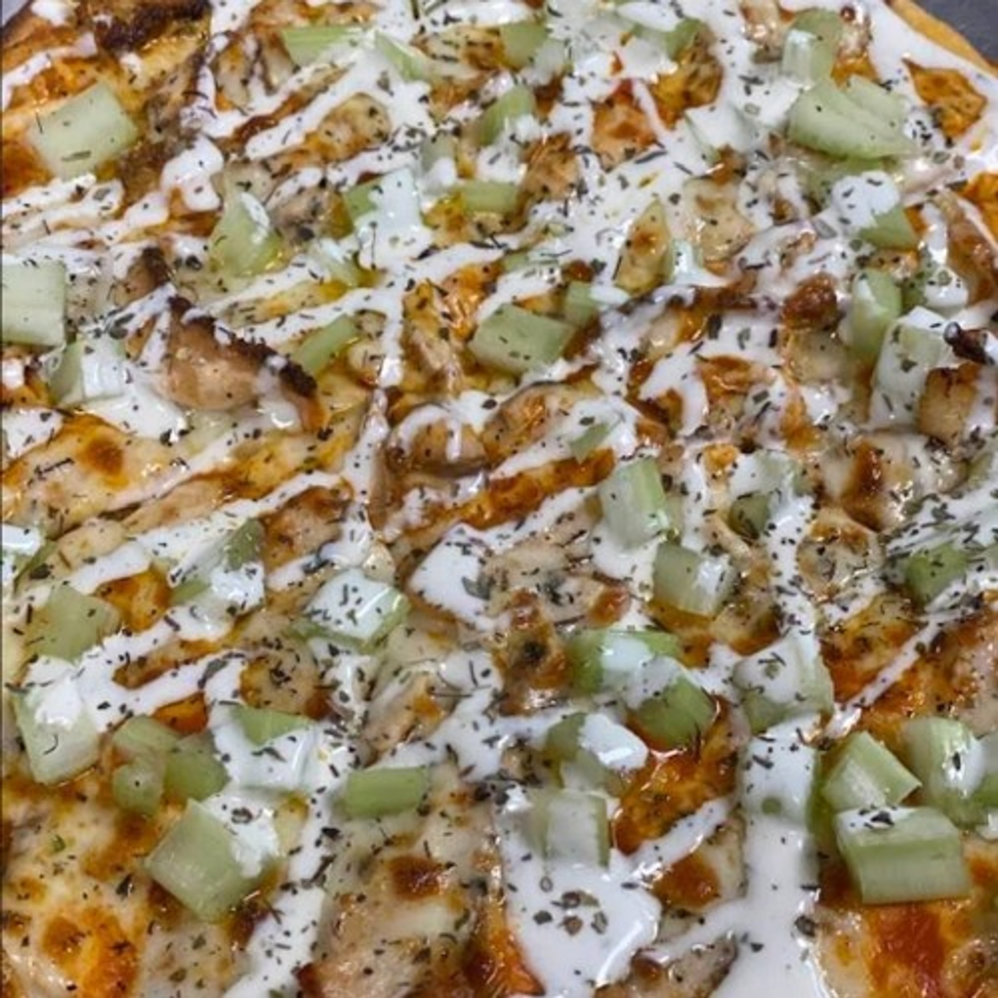 Buffalo Chicken Pizza - Half Moon