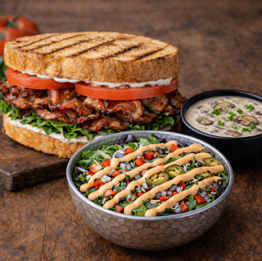 Pick 3 Lunch. Soup Salad Sandwich.
