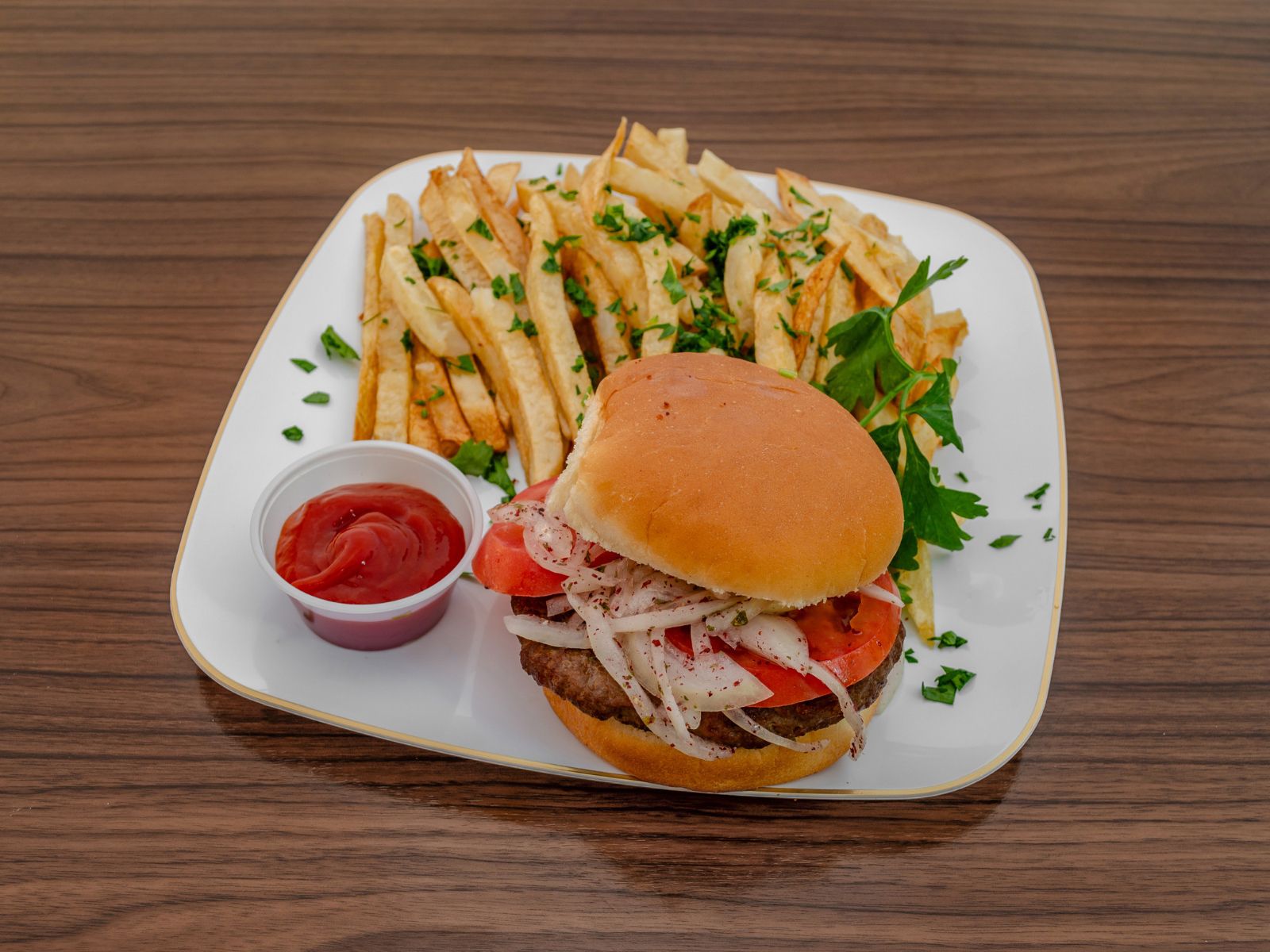 Beef Burger with Fries