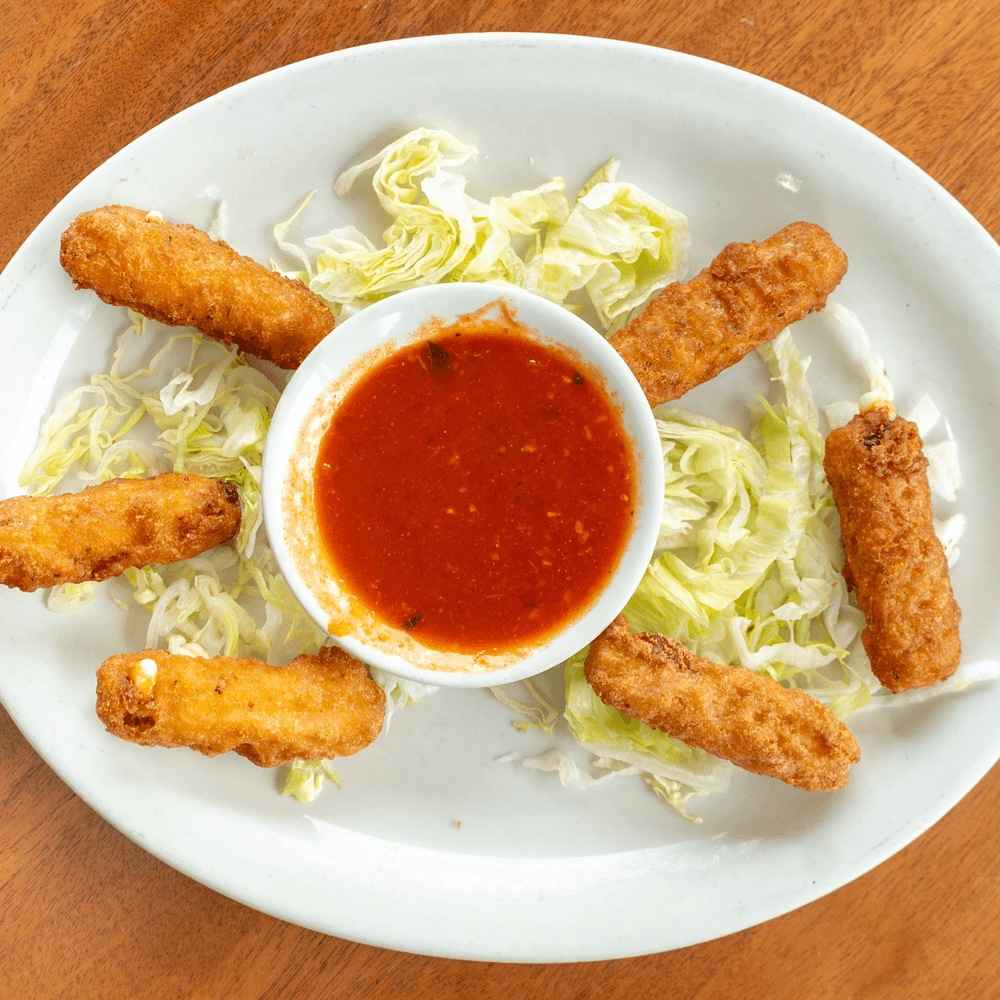 Homemade mozzarella sticks