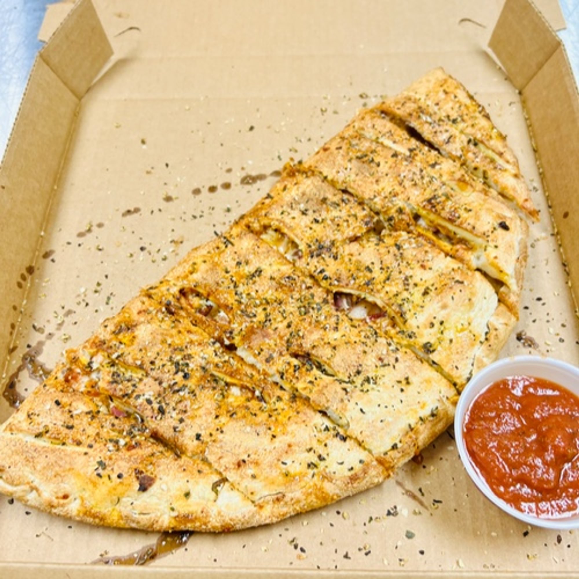 Buffalo, Chicken & Bacon Calzone