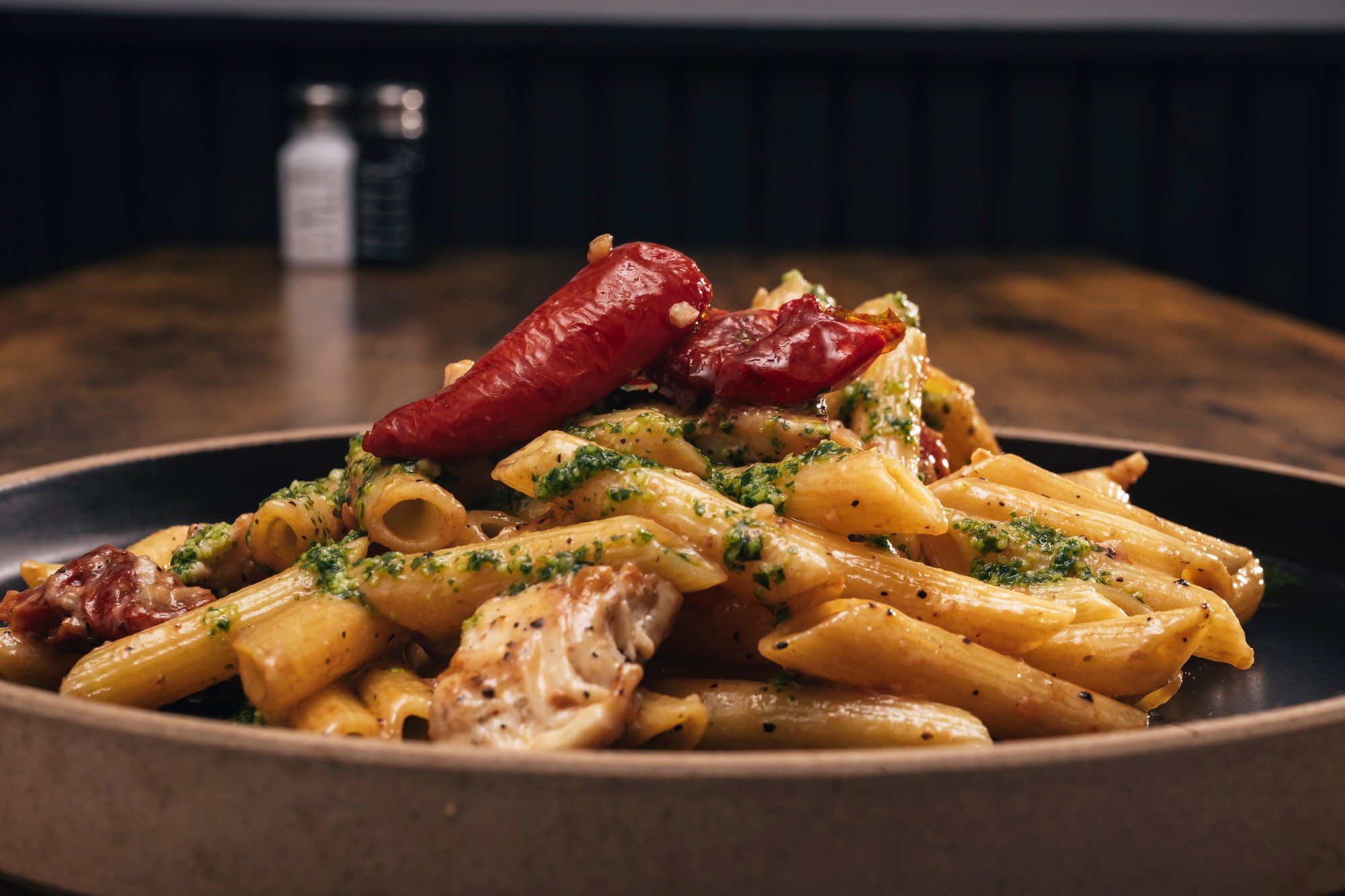 Chicken, Pesto + Ziti