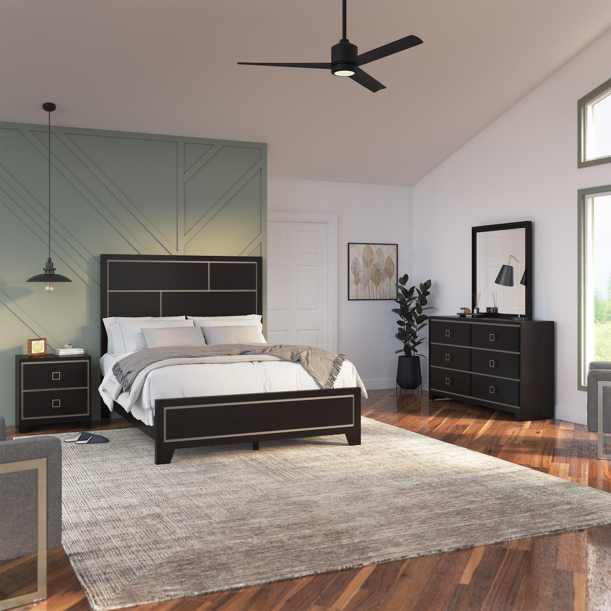 Queen Cindi Bed w/Dresser, Mirror, Nightstand