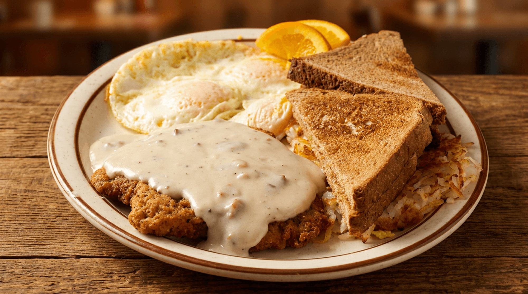 Chicken Fried Steak Breakfast Plate