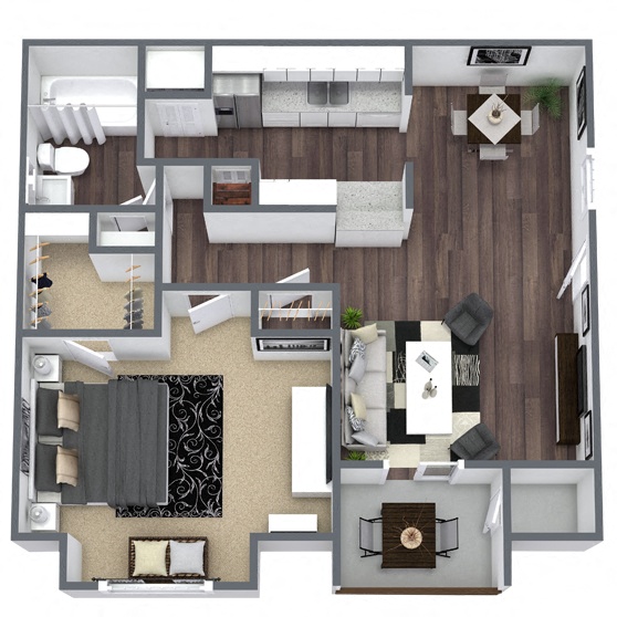 A3: 1 Bed 1 Bath